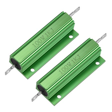 2 Pcs Aluminum Case Resistor 100W 1K Ohm Wirewound for Replacement Converter