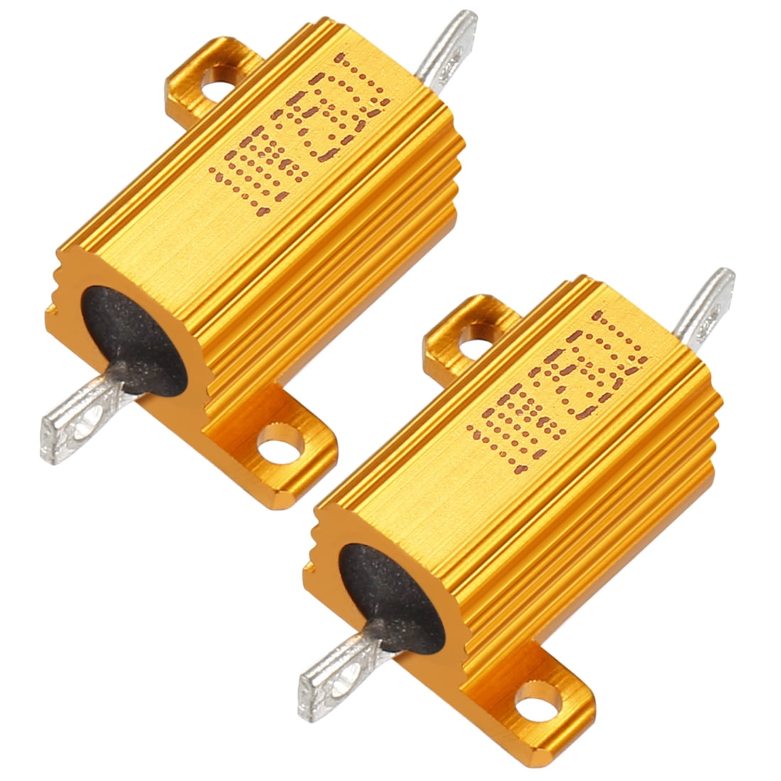 Uxcell 100W 10 Ohm Aluminum Housed Wirewound Resistor – Yellow, 5% Tolerance – For LED, Converters, Motor Control Circuits