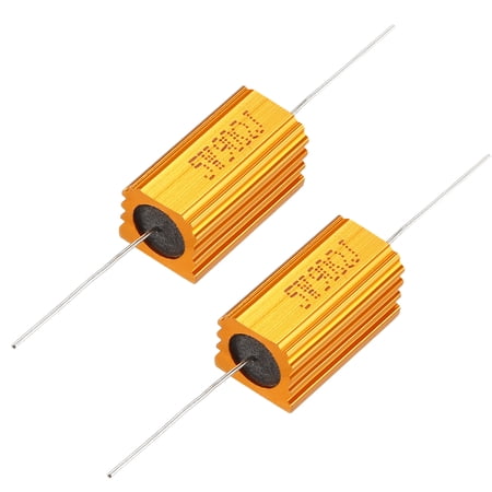 2 Pcs Aluminum Case Resistor 5W 90 Ohm Wirewound for Replacement Converter