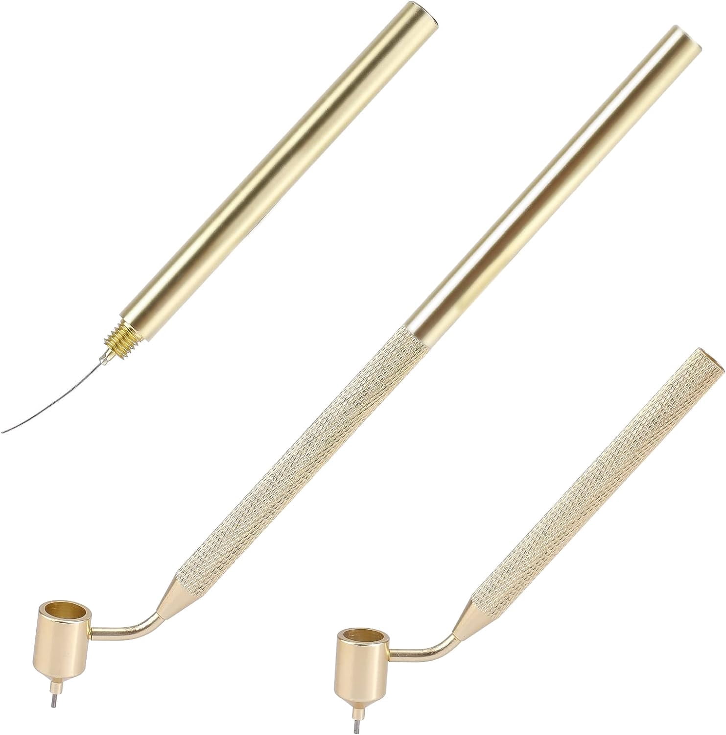 2 Pcs Aluminum Paint Applicator Pen 0.4/0.7mm Slanting Fine Line Writer ...