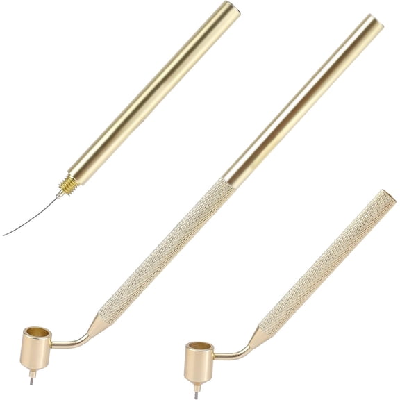 2 Pcs Aluminum Paint Applicator Pen 0.4/0.7mm Slanting Fine Line Writer Pen Perfect for Rock Chips and Scratch Repair