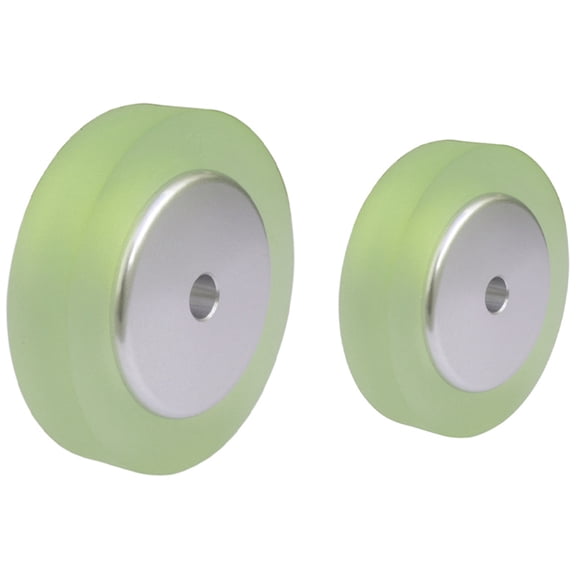 2 Pcs Aluminum Polyurethane Industrial Encoder Wheel Measuring Wheel for Measuring Rotary Encoder 100mm & 200mm