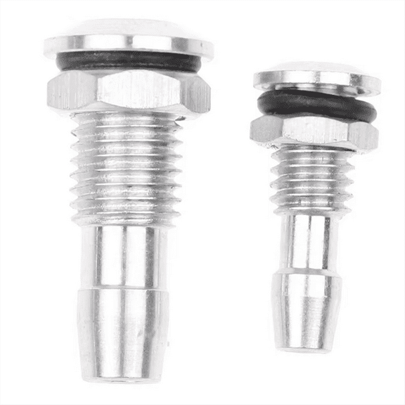 2 Pcs Aluminum RC Boat Water Outlets Thread with O-Ring Screws for Motor Cooling M8