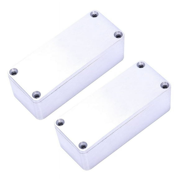 2 Pcs Aluminum Stomp Box Effects 1590A Style Pedal Enclosure for Guitar