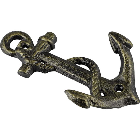 2 Pcs Anchor Coat Hooks, Nautical Wall Hangers, Vintage Cast Iron Key Holder for Hanging Towels, Bags, Robes, Decorations (Antique Bronze)$$Home Decor, Kitchen, & Other