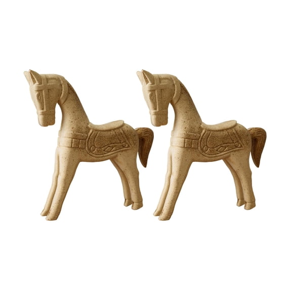 2 Pcs Animal Statue Sculpture Figurine DIY Unpainted Wood for Craft Tabletop Living Room Spring Party