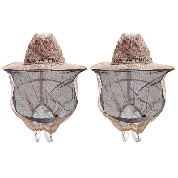 2 Pcs Anti Bee Hat Beehive Beekeeping Hat Mosquito Bee Insect Net Veil Face Protector Beekeeper Equipment