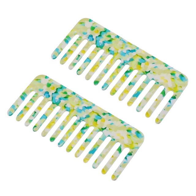 2 Pcs AntiStatic Hair Comb Wide Tooth for Thick Curly Hair Hair Care Detangling Comb Light