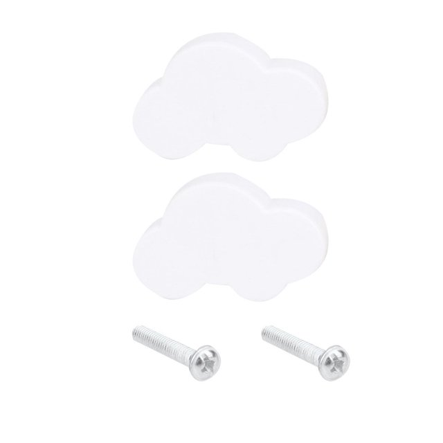 2 Pcs Antibumping Cartoon Handle Simple Rubber Wardrobe Pull Knob