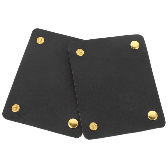 2 Pcs Anti-snap Gloves Strap Tote Bags Grocery Shopping Black