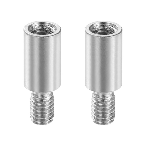 2 Pcs Arcade Game Joystick Extender, 9mm Shaft Extender Controller Rod Screw for Classic Fighting Machine, Silver