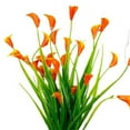 thumbnail image 1 of 2 Pcs Artificial Calla Lily Flower, Fake Flowers Outdoor UV Resistant Silk Tulip Faux Plastic Greenery Shrubs Plants for Outside Planter Porch Garden Patio Decor, 1 of 5