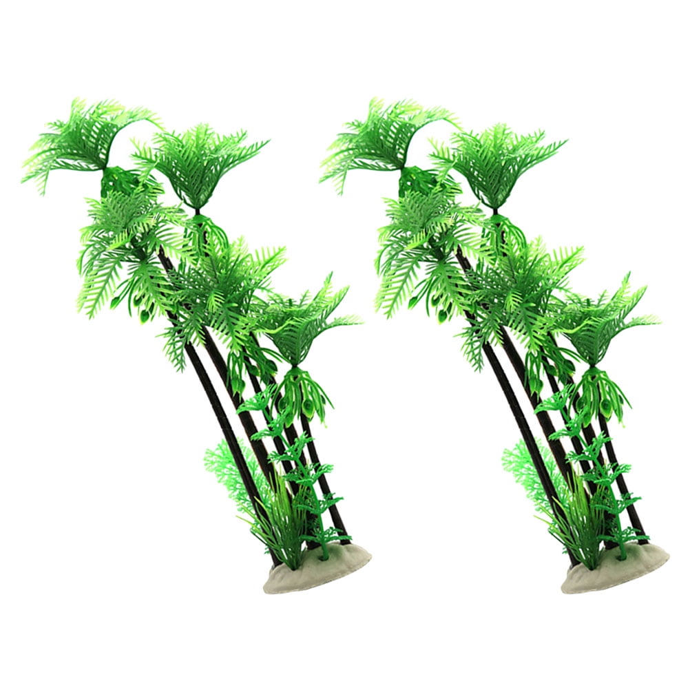 2 Pcs Artificial Coconut Tree Fake Landscape Coconuts Model Trees Fish