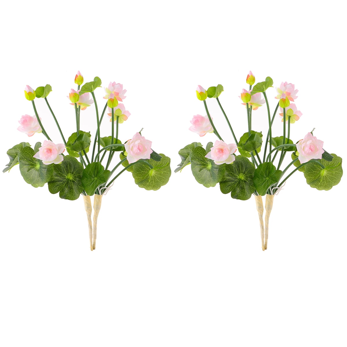 2 Pcs Artificial Flower Household Decor Mini Silk Lotus Flower Fake