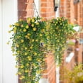 thumbnail image 1 of 2 Pcs Artificial Hanging Flowers Vines Fake Plants Faux Greenery Decor Indoor Outdoor Home Garden Wall Basket Decorations Hanging Plants Silk Flowers Vine for Wedding Party, 1 of 7