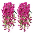 thumbnail image 1 of 2 Pcs Artificial Hanging Petunia Flowers UV Resistant Faux Flowers Reusable Simulated Petunias for Outdoors Festive Wedding Party Decorations, 1 of 8