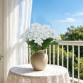 thumbnail image 1 of 2 Pcs Artificial Hydrangea Flower 11x7 Inch, Faux Impatiens Bloom for Vase Arrangement, Realistic Wedding Table Centerpiece for Home Bedroom Shelf, 1 of 4