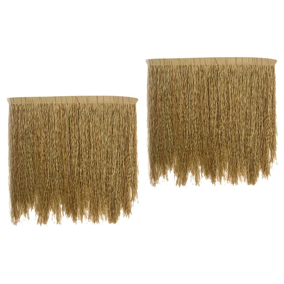 Homoyoyo Artificial Thatch Roofing Pe Coffee for Garden Decoration 2Pcs