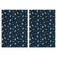 thumbnail image 1 of 2 Pcs Astronaut and Rocket Black Pattern Funny Kitchen Towels, Microfiber Dish Towels, Kitchen Tea Towels Set 18" X 26", 1 of 6