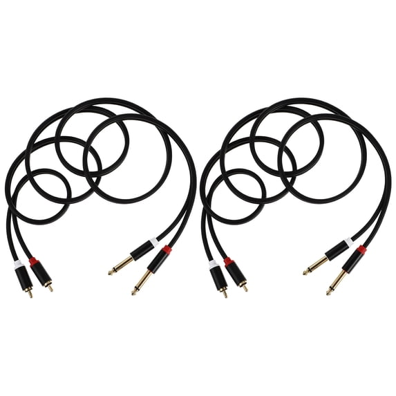 2 Pcs Audio Cable Phone Digital Coaxial Recorder Speaker Cables Wire