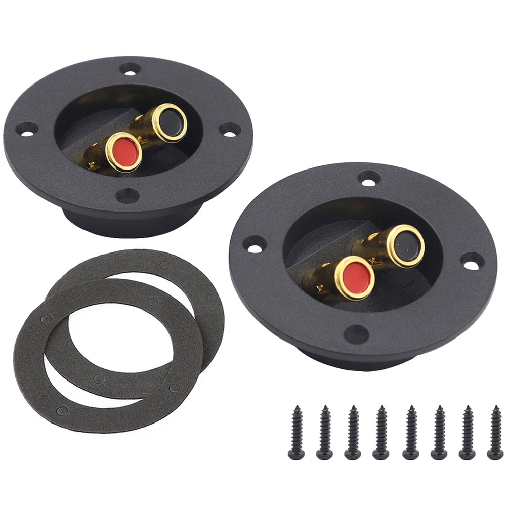 2 Pcs Audio Junction Box Binding Post Speaker Connectors Terminal DIY