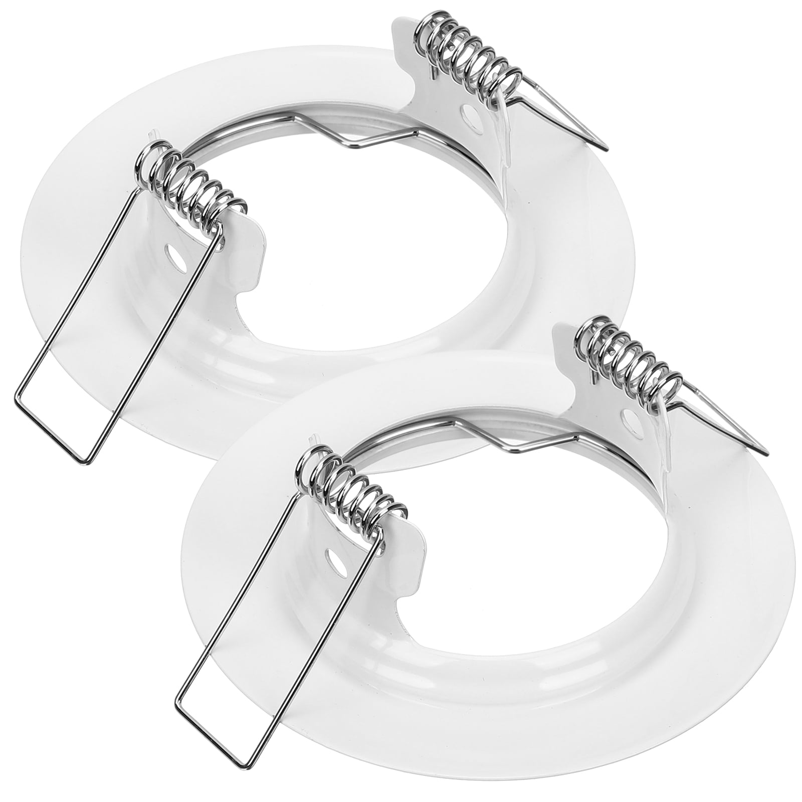 2 Pcs Aura Frame Lamp Shade Metal Recessed Light Trim Lighting Trims Ring for Lights White Iron
