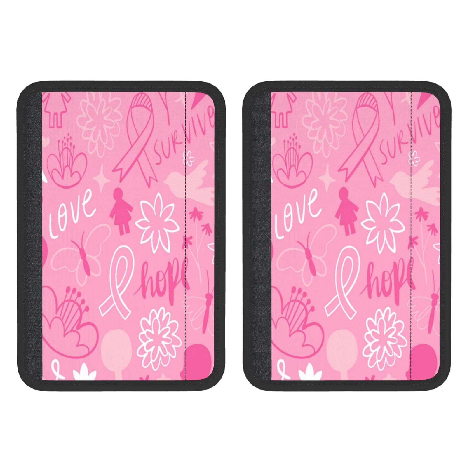 Senya 2-Pack Leopard Print Seat Belt Covers - Soft Shoulder Pad For Comfort (6.5" X 6.5", Pink/Black) - View #9