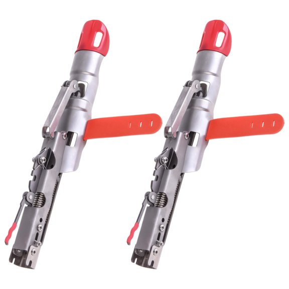 2 Pcs Automatic Fishing Rod Holder, 4th Gen Stainless Steel Spring Tip-Up Hook, Adjustable Sensitivity Smart Fish Catcher, Foldable Ground Stand, 20.7 in / 52.5 cm, Silver