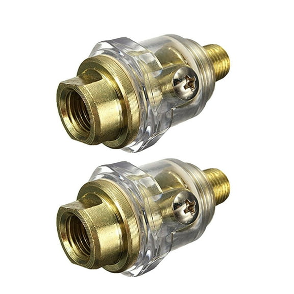 2 Pcs Automatic Pneumatic Oiler Mini In-Line Miniature Tools Inline Lubricante 1/4 Inch Lubricator Aluminum