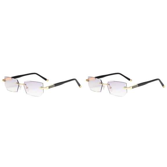 2 Pcs Automatic Zoom Glasses 5.51 Inch for Presbyopia, Blue Light Blocking Protection Intelligent Dual Focus Glasses, Auto Focus Reading Glasses for Men and Women, Hearing and Vision Aids