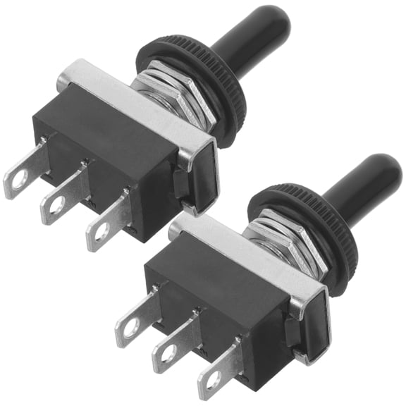 NIAIZEK 2Pcs Heavy Duty Toggle Switch for Car Auto and Boat Use Black Color
