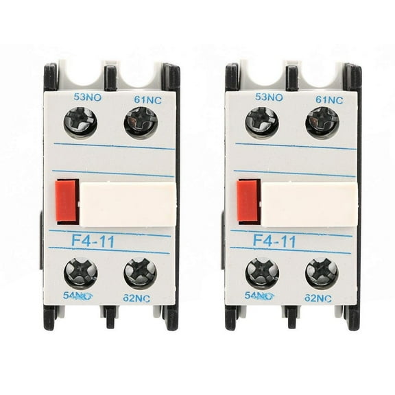2 Pcs Auxiliary Contact Block Fits LADN11 1NO/1N Auxiliary Contact Block