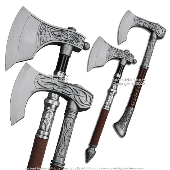 2 Pcs Axe Set Norse Assassin Valhalla Eivor Varinsdottir Metal Cosplay