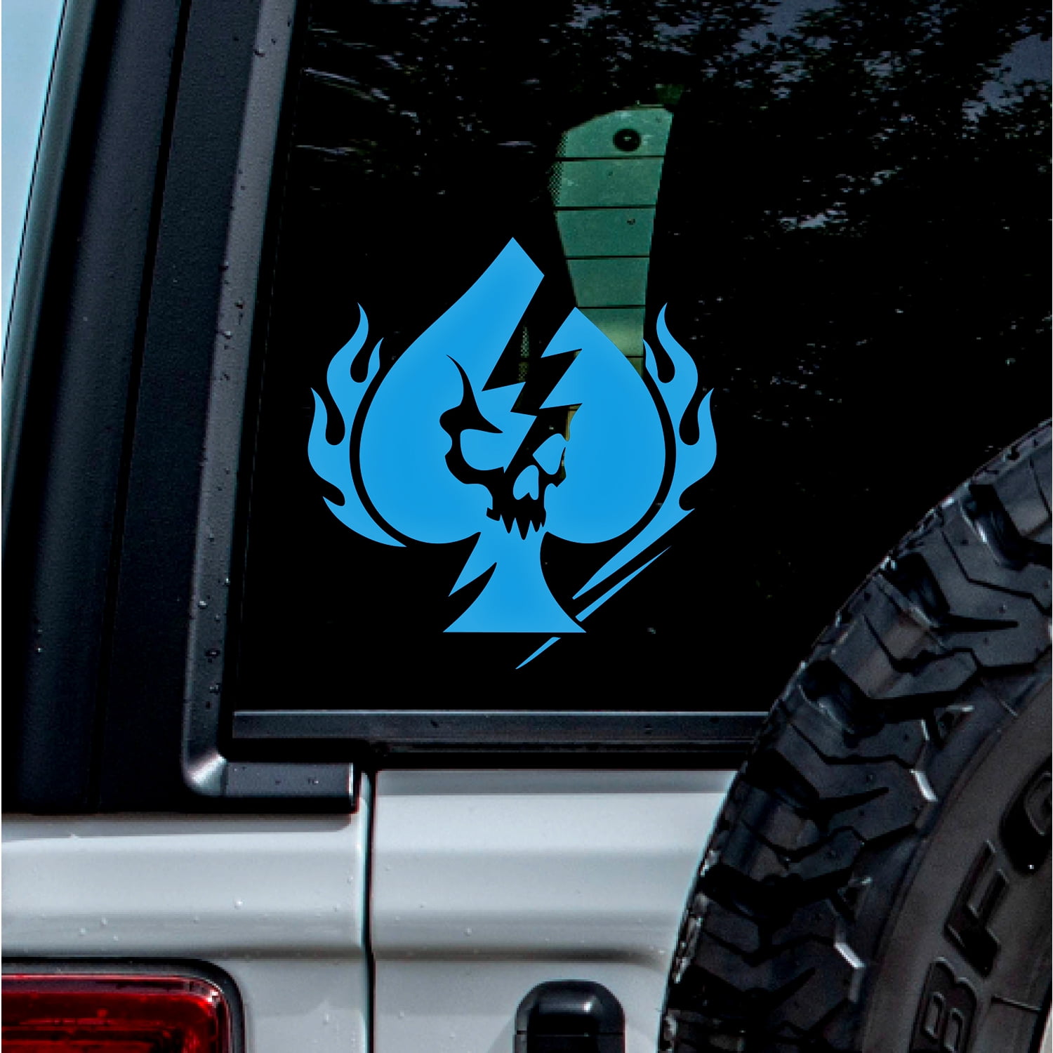 (2 Pcs Azure Blue, 11'' x 11.6'') - Vinyl Sticker Decal - 