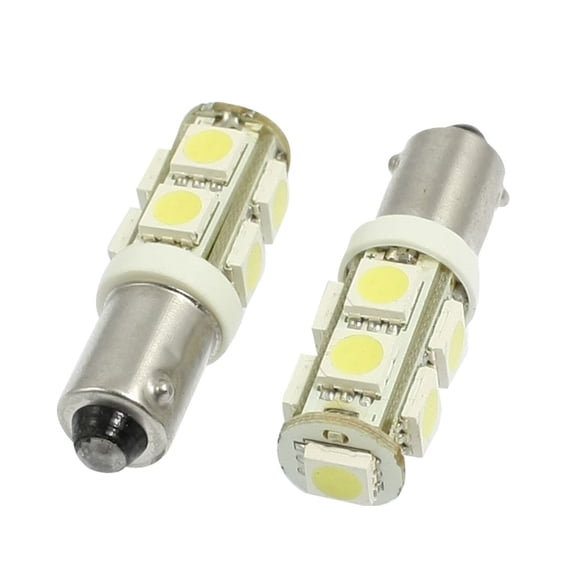 2 Pcs BA9S White 5050 9 SMD LED Bulb Auto Car Light Turning Lamp