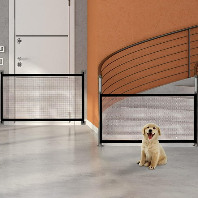 2 Pcs Baby Gate for Stairs, an ANEWSIR Mesh Banister Guard for Baby