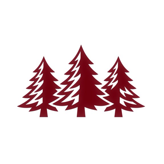 2 Pcs - No Background - Waterproof Car Decal Of Pine Tree / Forest Nature Adventure Outdoors Tree Car Wall Bumper Window Truck Laptop Outdoor Tumbler Phone (Burgundy, 5.8'' x 3.3'') |m871RE