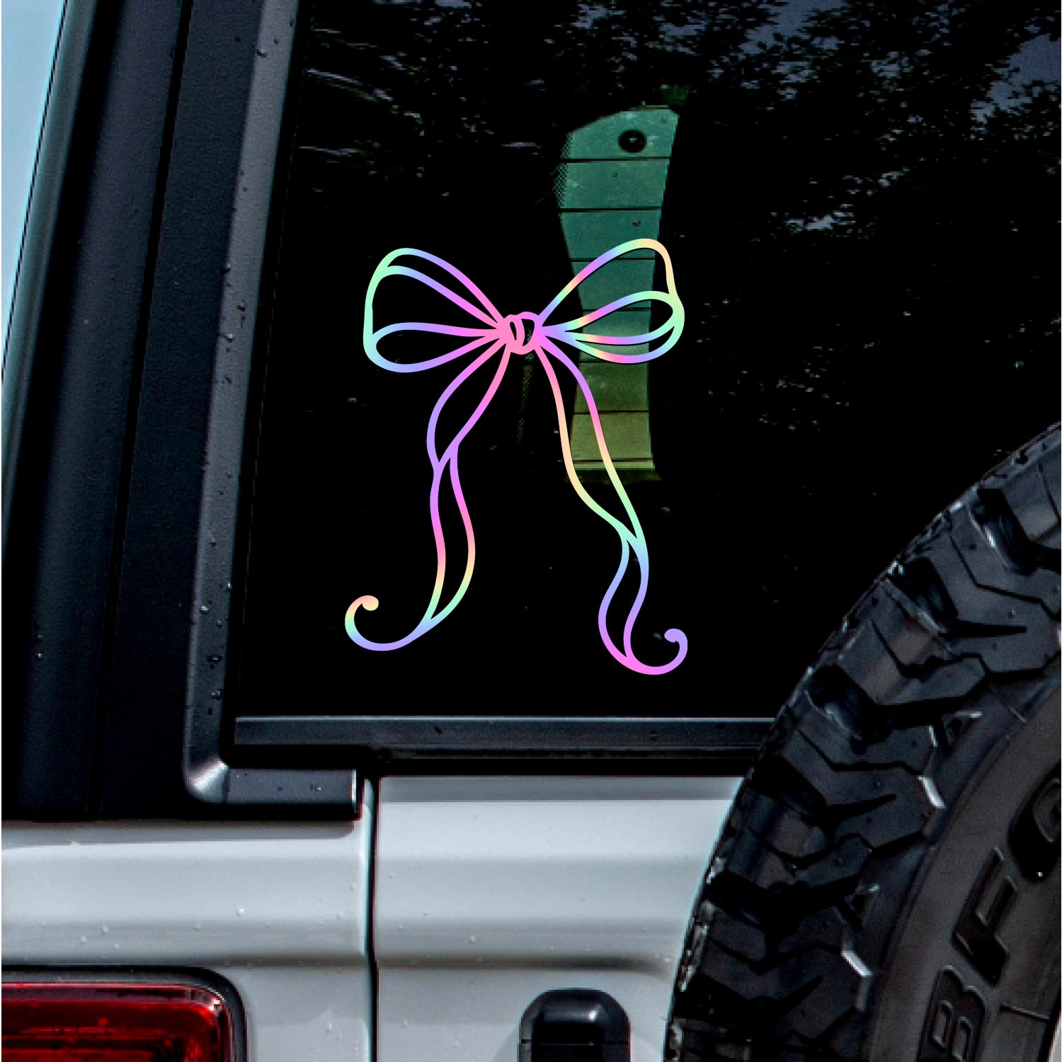 2 Pcs - No Background - Waterproof Car Sticker Decal of Bow Ribbon Bow ...