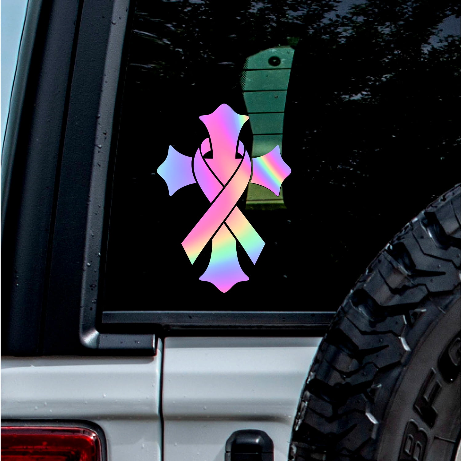 2 Pcs - No Background - Waterproof Car Sticker Decal of Vinyl Cross ...