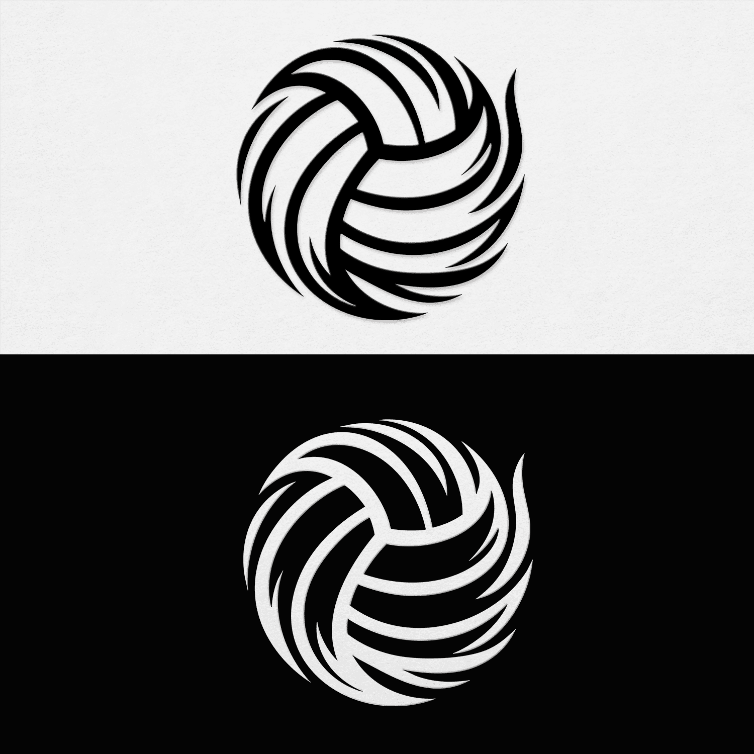 2 Pcs - No Background - Waterproof Car Sticker Decal of Volleyball Ball ...