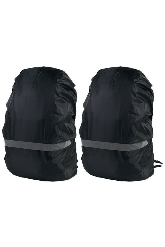 2Pcs Outdoor Waterproof Backpack Rain Shield with Reflective p for Cycling Hiking Travel