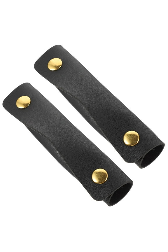 2 Pcs Bag Grips Handle Casing Handbag The Tote Shopping Black