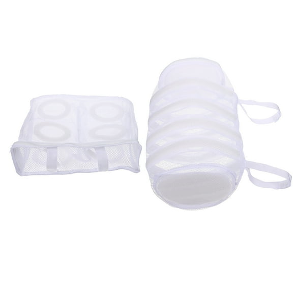 FUEENIRVA Thickened Shoe Bags for Laundry White Cotton 2Pcs 12.6x10.2x0.8In