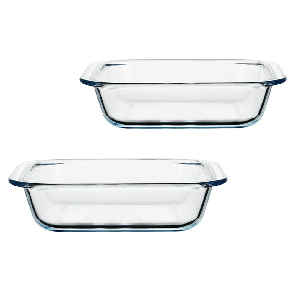 2 Pcs Baking Dishes for Oven Pans Toaster Glass Food Plate Versatile Storage Tray High
