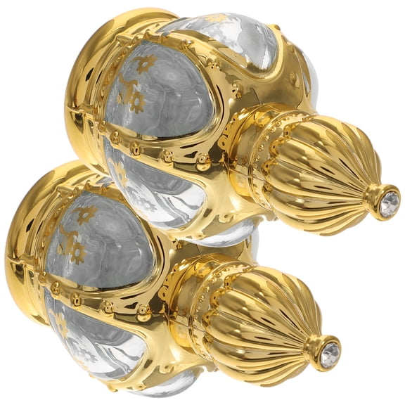 2Pcs 15ml Empty Roller Bottles for Essential Oils Perfume with Crown Cap Roll-On Bottles