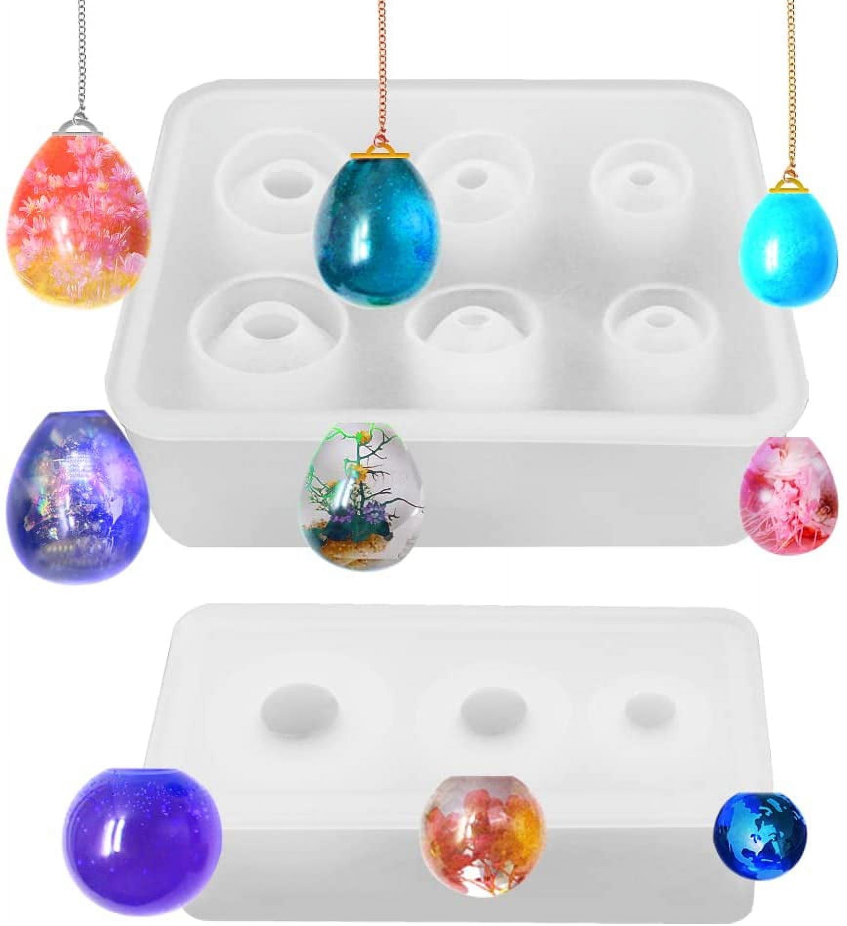 2pcs Resin Epoxy Earring Molds, EEEkit Silicone Casting Molds for