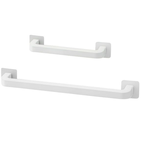 2 Pcs Band Towel Rods Towel Racks for Bathroom Wall Mounted Towel Bars for Bathroom Wash Cloth Holders for Shower Medium Storage White