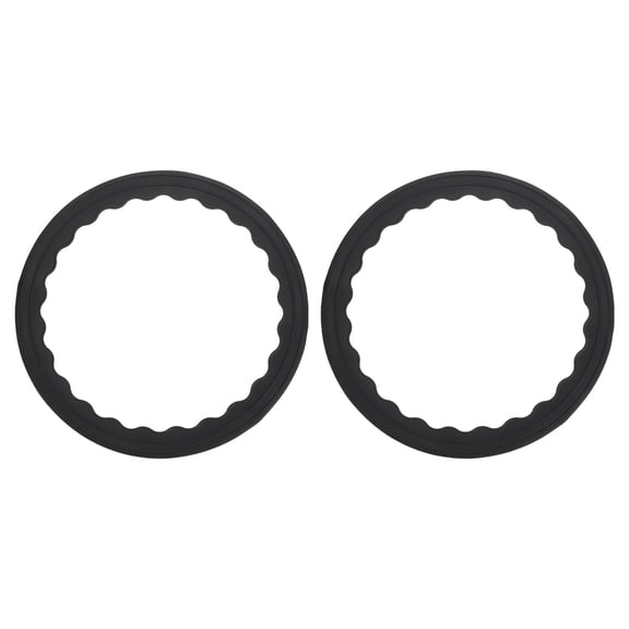 2 Pcs Bar Stool Leg Protectors Ring for 14.5" to 16.5" Round Base, Black