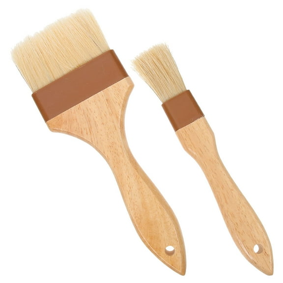 2 Pcs Barbecue Brush Oil Brush Basting Brush for BBQ Kitchen Utensil BBQ Brush Grilling Brush Pastry Brush for Baking