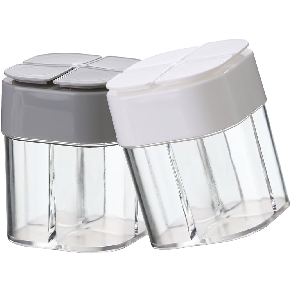 2 Pcs Barbecue Seasoning Jar Travel Salt Shaker and Pepper Shakers Mini Camping Spice Kit Spices